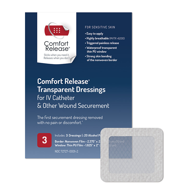 Comfort Release Transparent Dressings for IV Catheter & Other Wound Securement - OUT OF STOCK