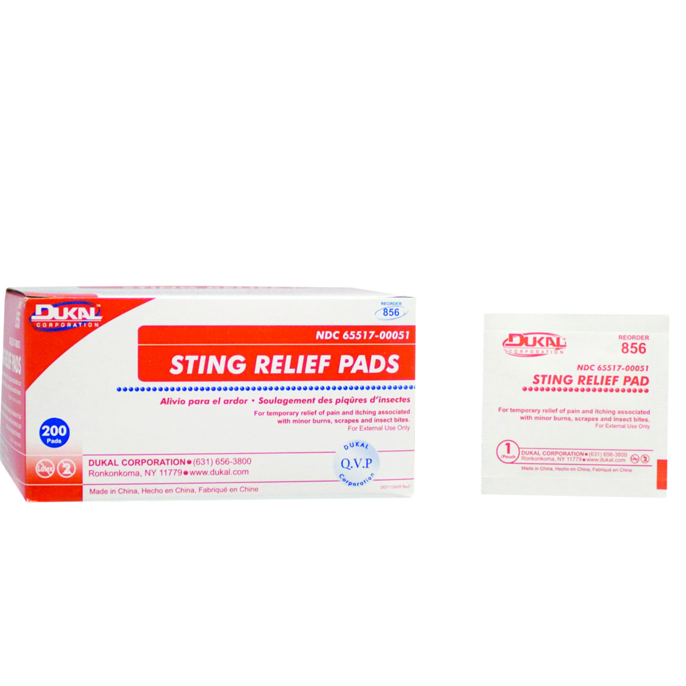 856 - Dukal Sting Relief Pads